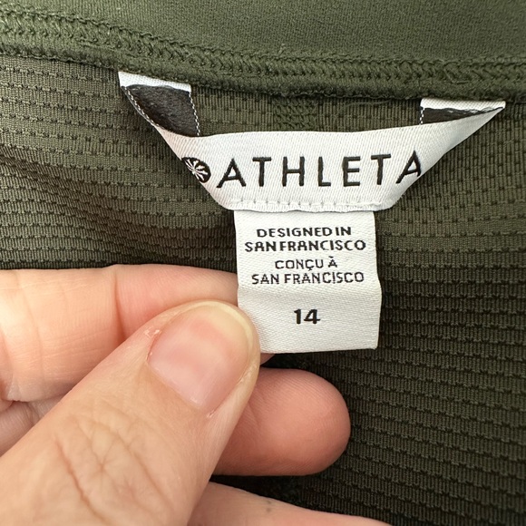 Athleta Endless High Rise Cargo Skort Aspen Olive Green Activewear Skirt Size 14 - Picture 9 of 11